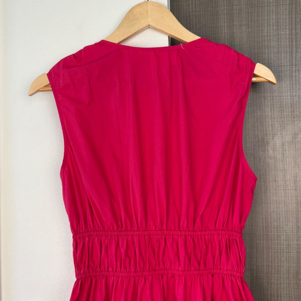 Xirena Cyra Midi Dress Pink Tulip Sleeveless 100% Cotton Empire Waist Size XS - Picture 9 of 11